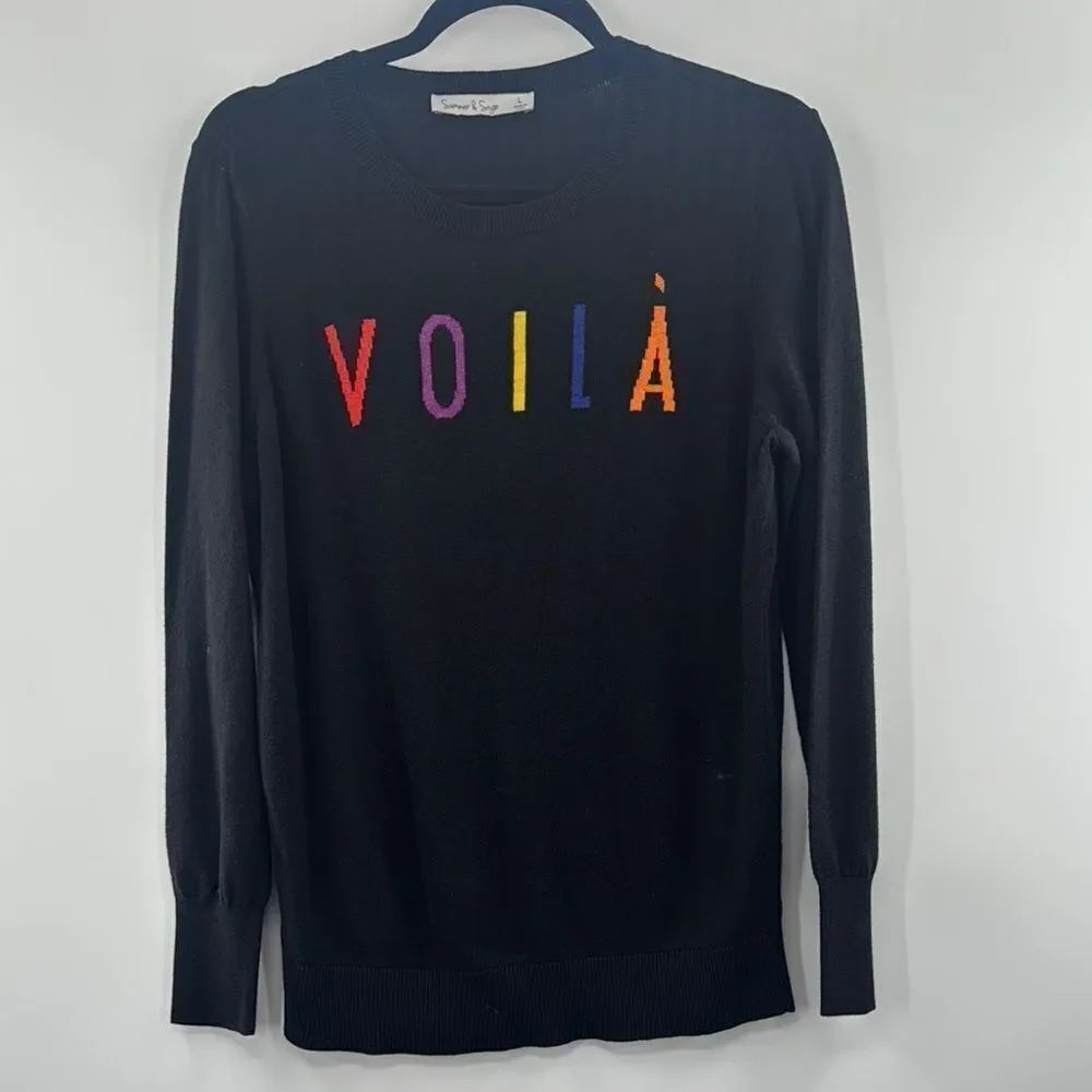 3For$20 Summer & Sage Voila Black Sweater size Lage